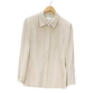 ESCADA Cream Power Suit Career Set Jacket & Pants sz 40 & 42 US 8 & 10